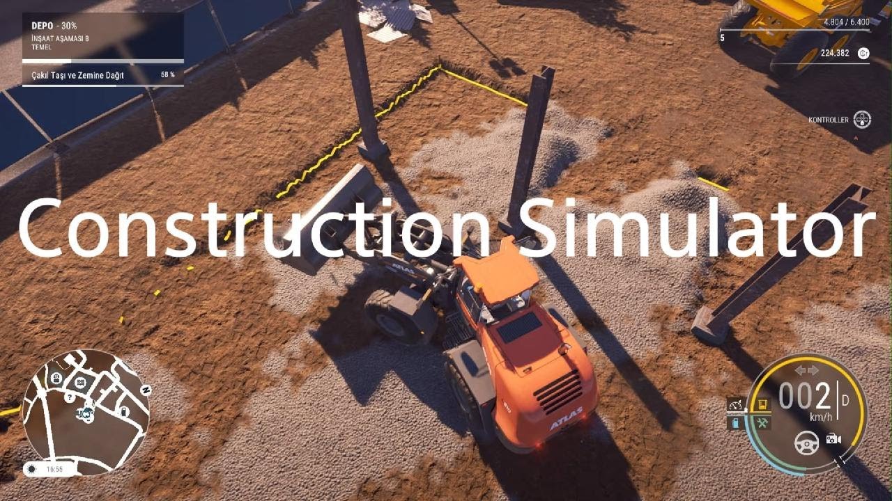 Construction Simulator PS5 – Bölüm 9 | Depo Temel Mıcır Serme