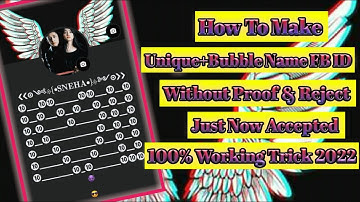 How To Make Unique Name Facebook Account 2022 || Unique Invalid Name Facebook Account 2022