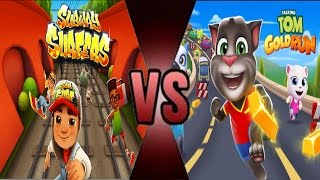 Subway Surfers Vs Talking Tom Gold Run for iPhone Gameplay ✔ screenshot 3