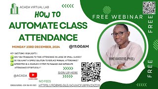 Class Attendance Automation using QR Code 2025 |  How to create a QR Attendance System