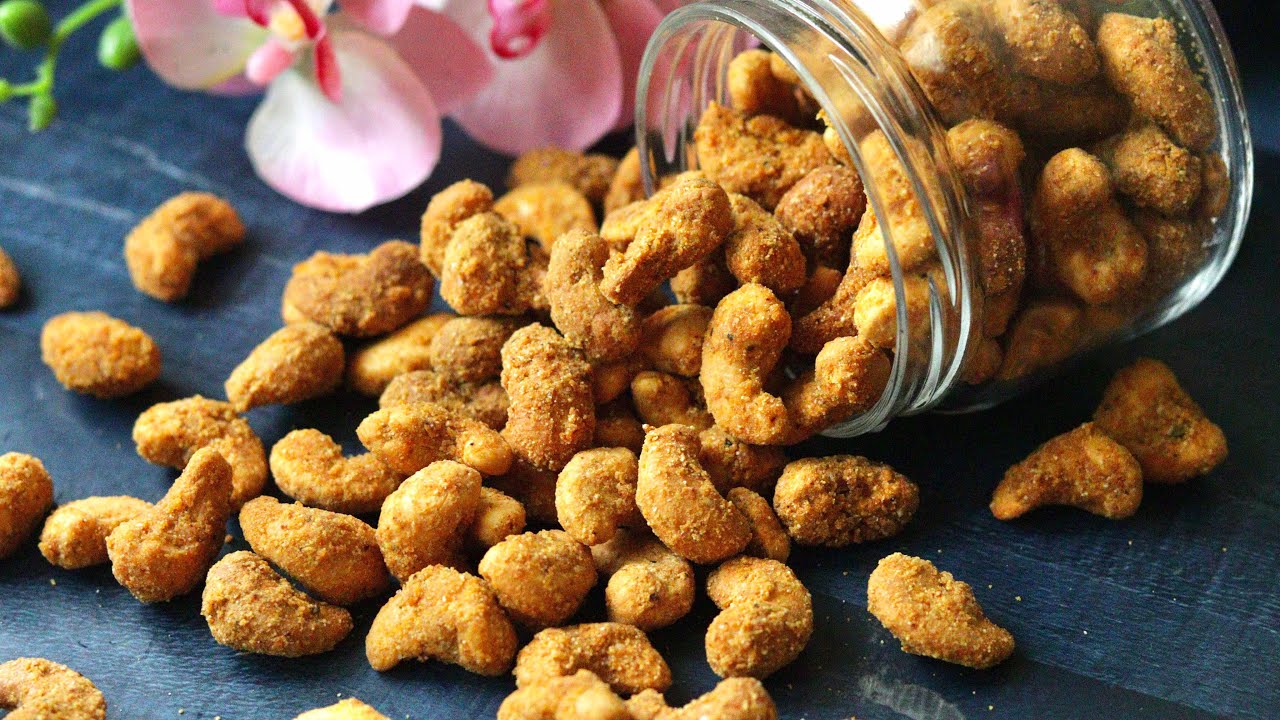 Masala Kaju Snack Recipe easy and healthy masala cashew snack recipe