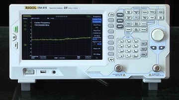 Front Panel View of the Rigol DSA 815 and DSA800 Series Spectrum Analyzer