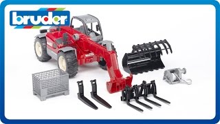 Bruder Toys Manitou Telescopic Loader MLT 633 with Accessories #02126