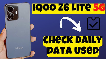 IQOO Z6 Lite 5g check daily data Used | IQOO Z6 Show Data/wifi Usage