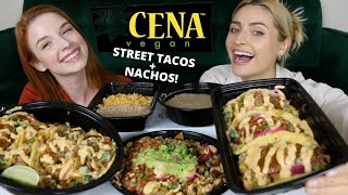 Street Tacos &amp; Loaded Nachos Mukbang! Cena Vegan