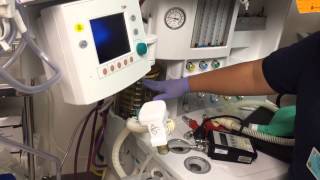 Checking The Ge Aspire Anesthesia Machine By A Ge Tech