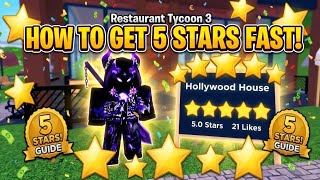 How to Get a 5 Star Restaurant FAST in Restaurant Tycoon 3