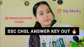 “SSC CHSL Answer Key OUT!🔥My Marks/WRONG QUESTIONS❌#ssc#sscchsl #ssccgl2025 #viral #viralvideo #yt 