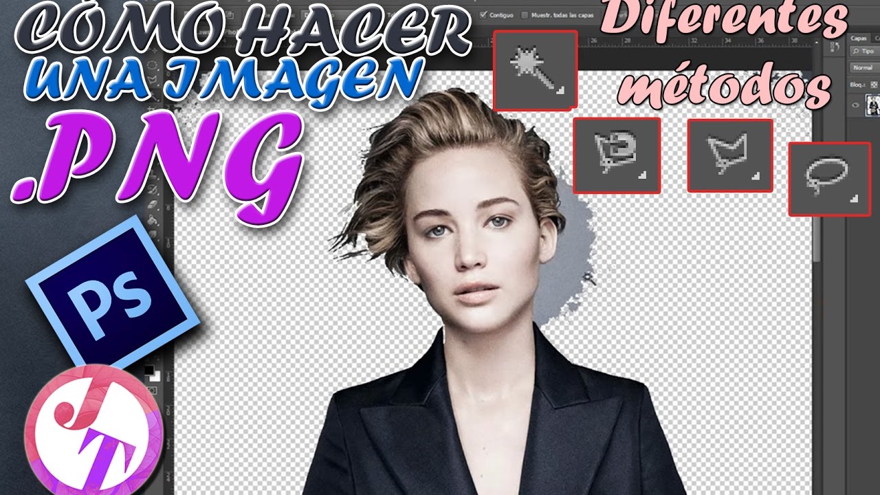 CÓMO HACER UNA IMAGEN PNG EN PHOTOSHOP [Varios métodos] | Photoshop CS6