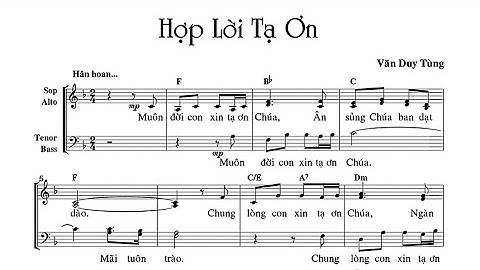 Hợp Lời Tạ Ơn || Văn Duy Tùng ( Nhập Lễ Tạ Ơn )