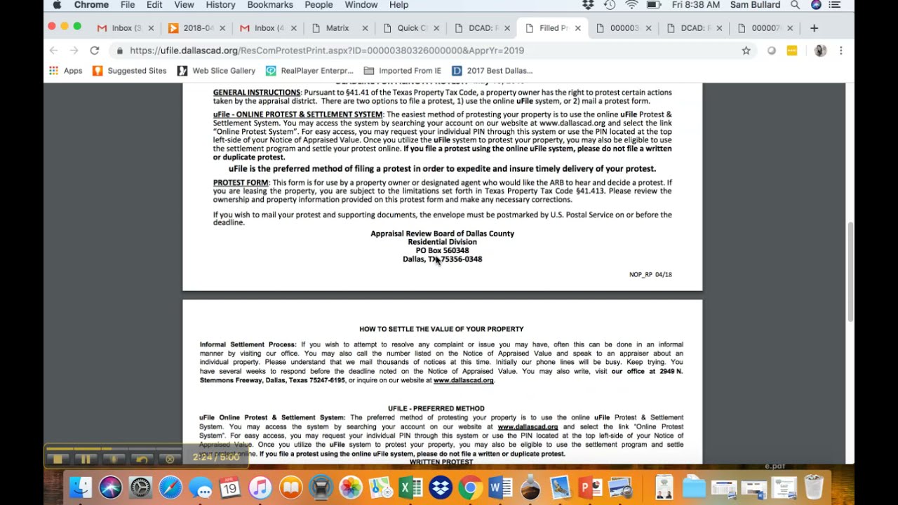 How To Protest Your Dallas County Property Taxes Part 2 YouTube