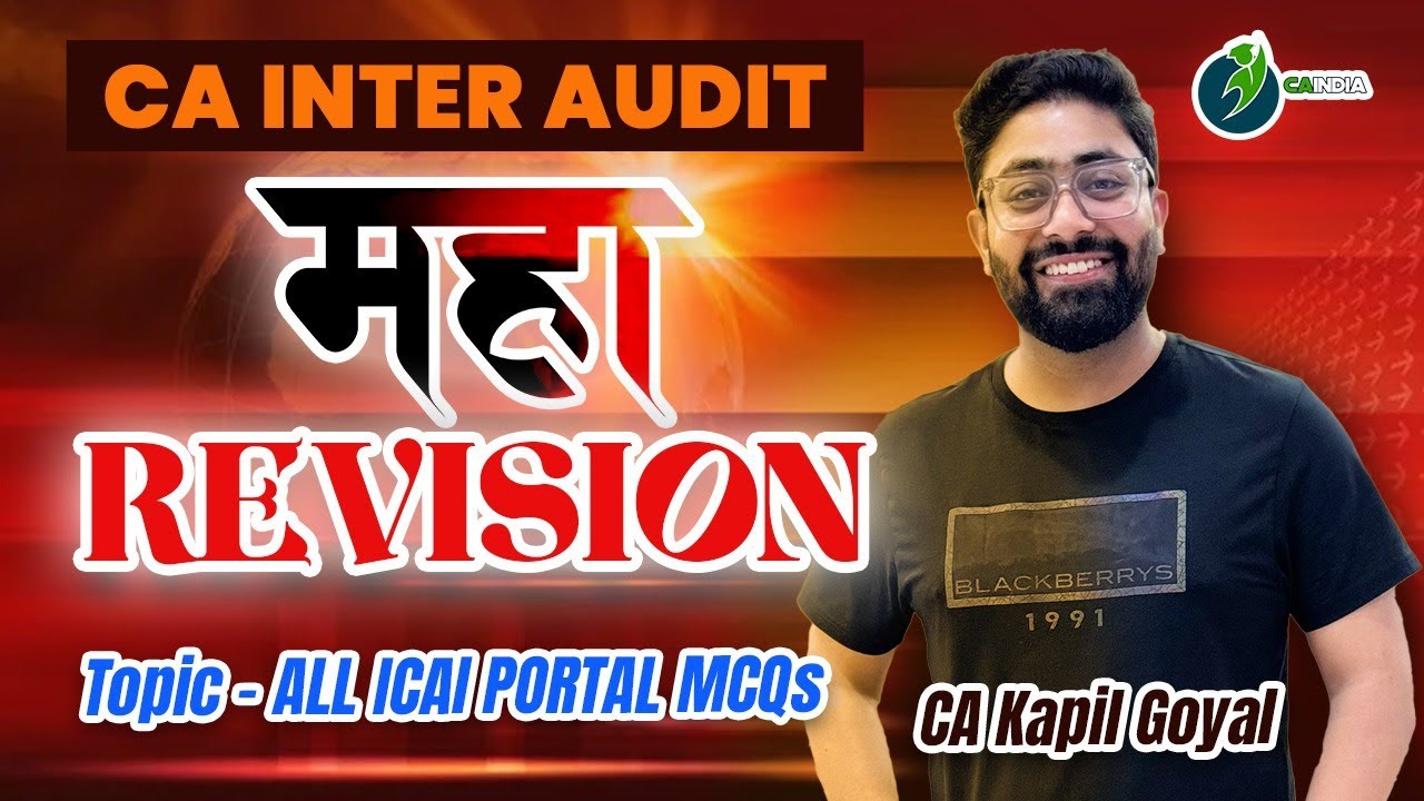 Day 2 - CA Inter Audit Maha Marathon ( All ICAI Portal MCQ's & Case ...