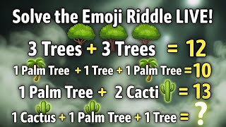 Mind-Bending Plant Emoji Puzzle: Solve the Riddle Live! 🌳🌴🌵 = ?