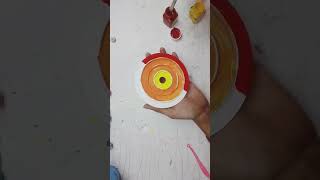 old cd and waste thread reel reuse idea /wall hanging for diwali decoration diy handmade diwali