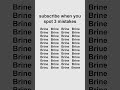 🔍 Find 3 mistakes in 'Brine'! 99% fail #shorts