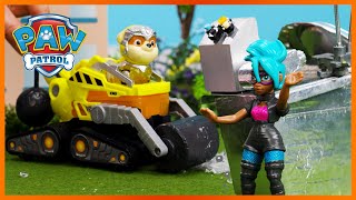 Mighty Pups Save Adventure City From A Hailstorm - Paw Patrol - Toy Play Episode For Kids