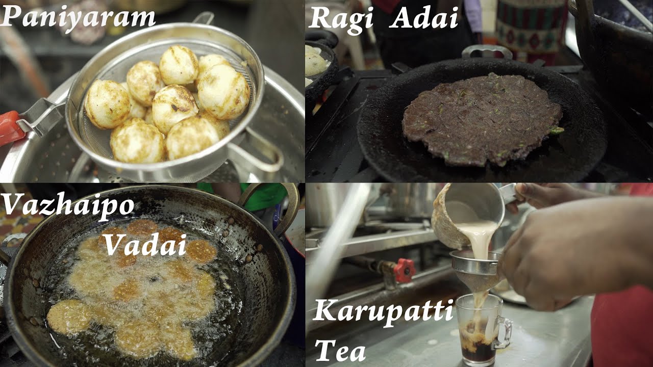 Tamil Traditional Foods Paniyaram Ragi Adai Vazhaipoo Vadai