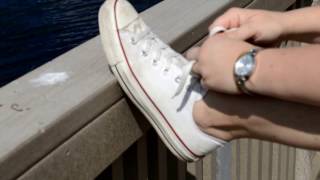 Well Worn Womens Converse Chuck Taylor White Red Shoes