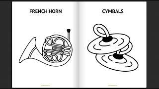 Musical Instruments Printable Coloring Pages