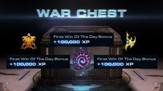 Starcraft 2 Unlock Warchests - 108,000 exp in 2:30 minutes (x3 daily exp)