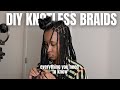 DIY KNOTLESS BOHO BOX BRAIDS | Beginner Friendly | Natural Hair 101