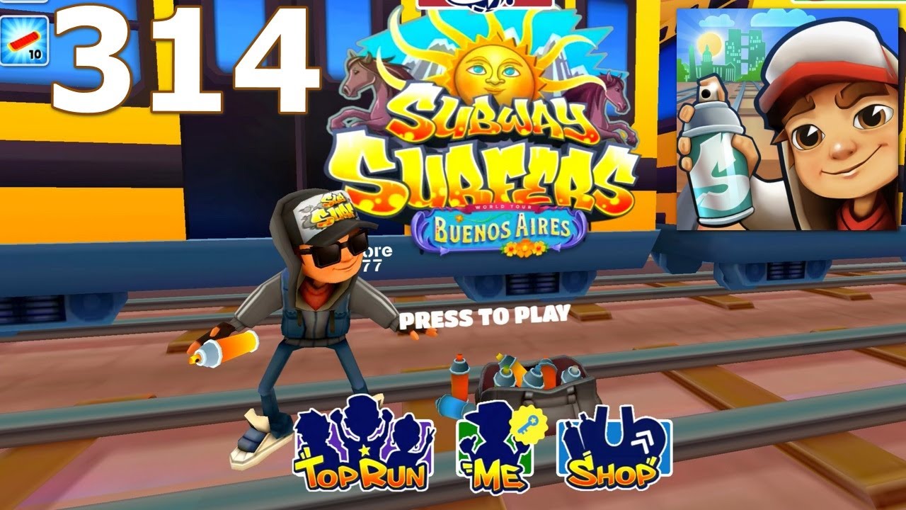 Subway Surfers Buenos Aires Fullscreen Gameplay PC HD - Episode 314