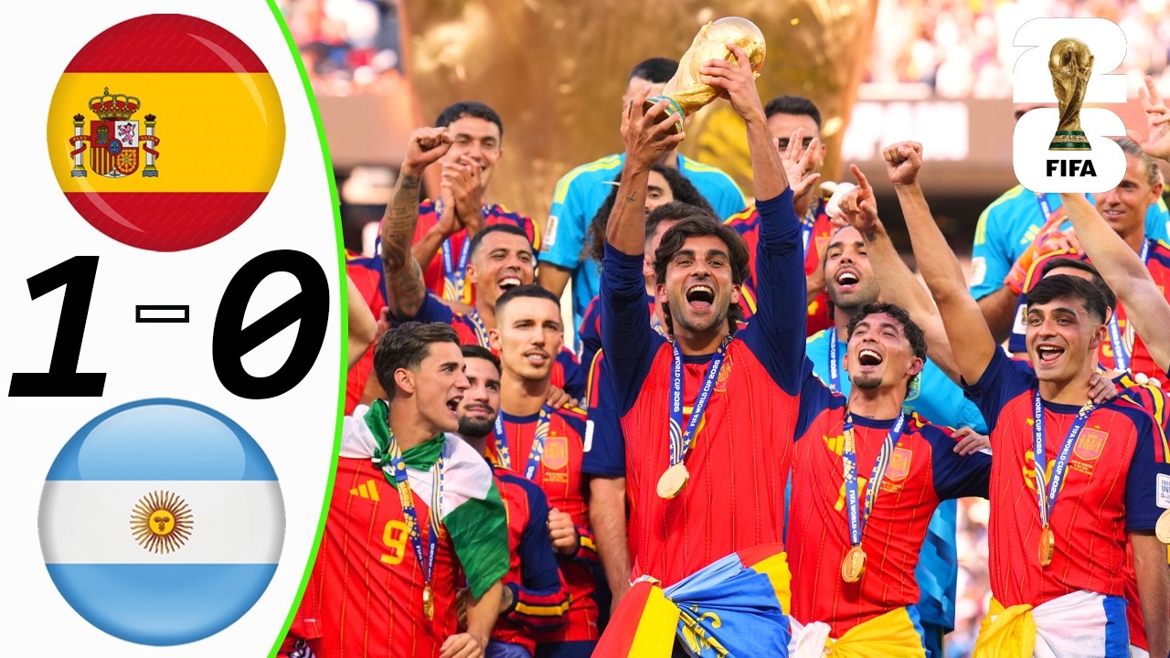 Spain vs Argentina 1-0 Full Dramatic Highlights & Trophy World Cup 2026