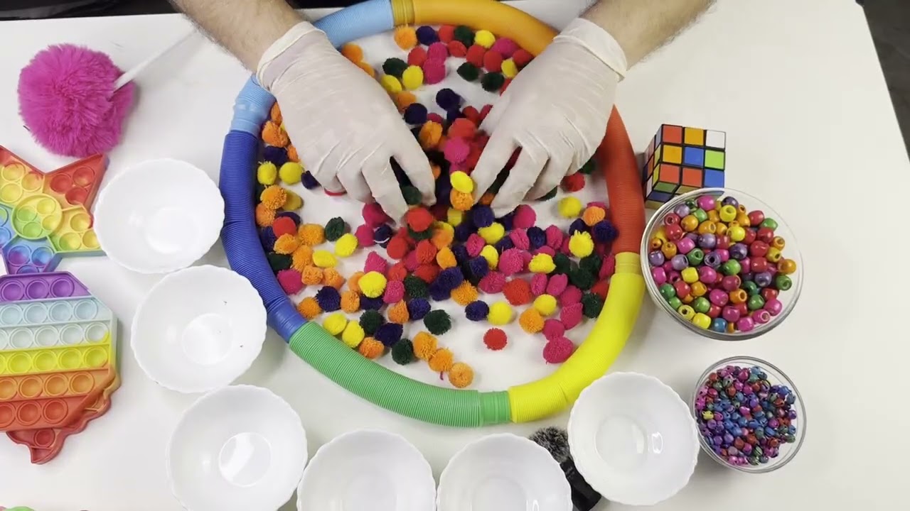 You Won’t Stop Watching! Soft Thread Balls Sorting 😍