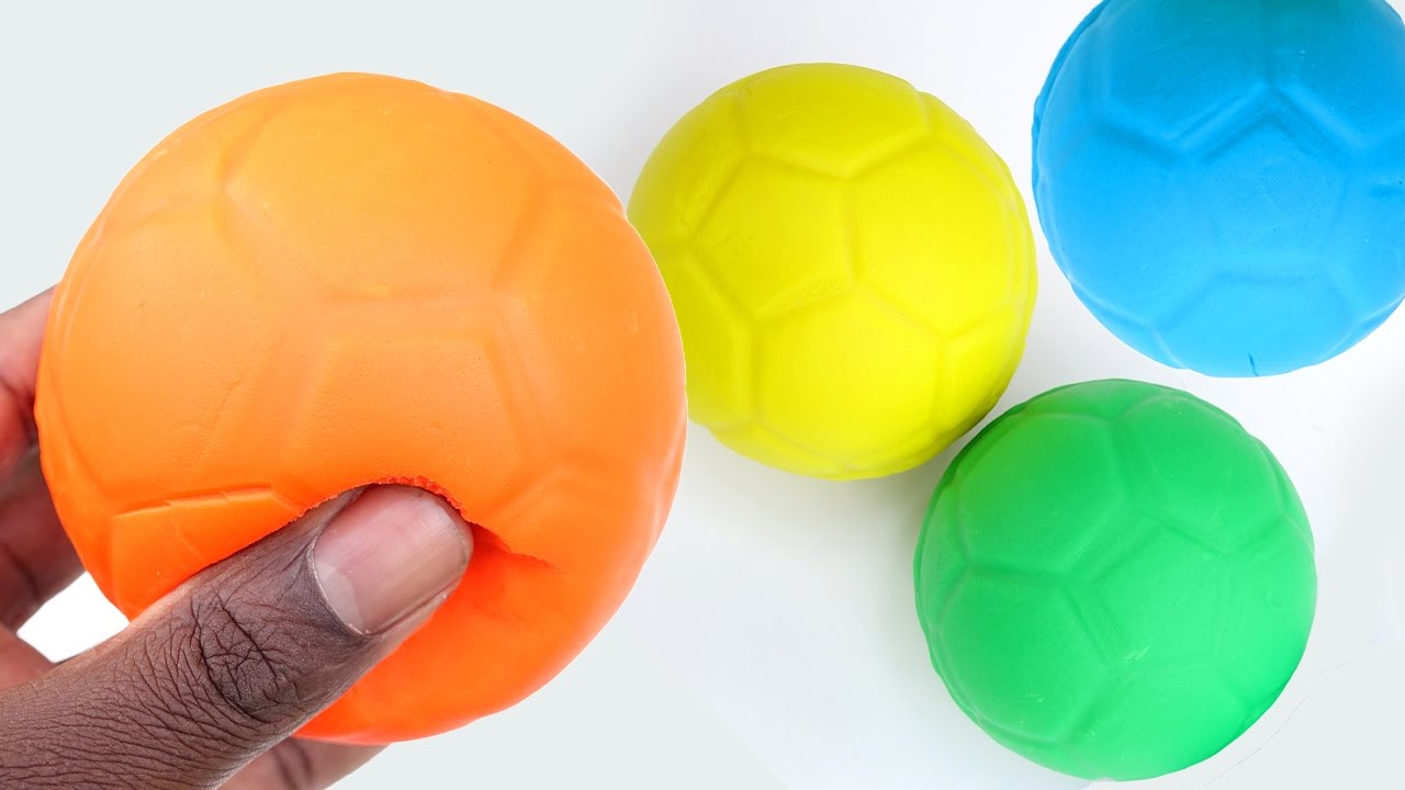 DIY How To Make Play Doh Mighty Toys Soccer Balls Modelling Clay Learn