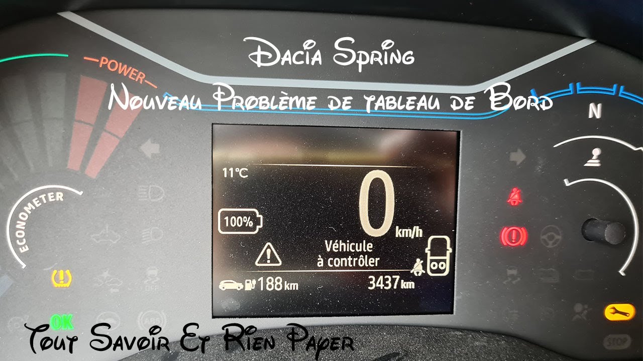 Dacia Spring - Nouveau Problème de Tableau de Bord