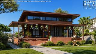 Simple Life in a Farmhouse 3 Bedrooms Tiny House Design Idea 7 x 10 Meters with Floorplans