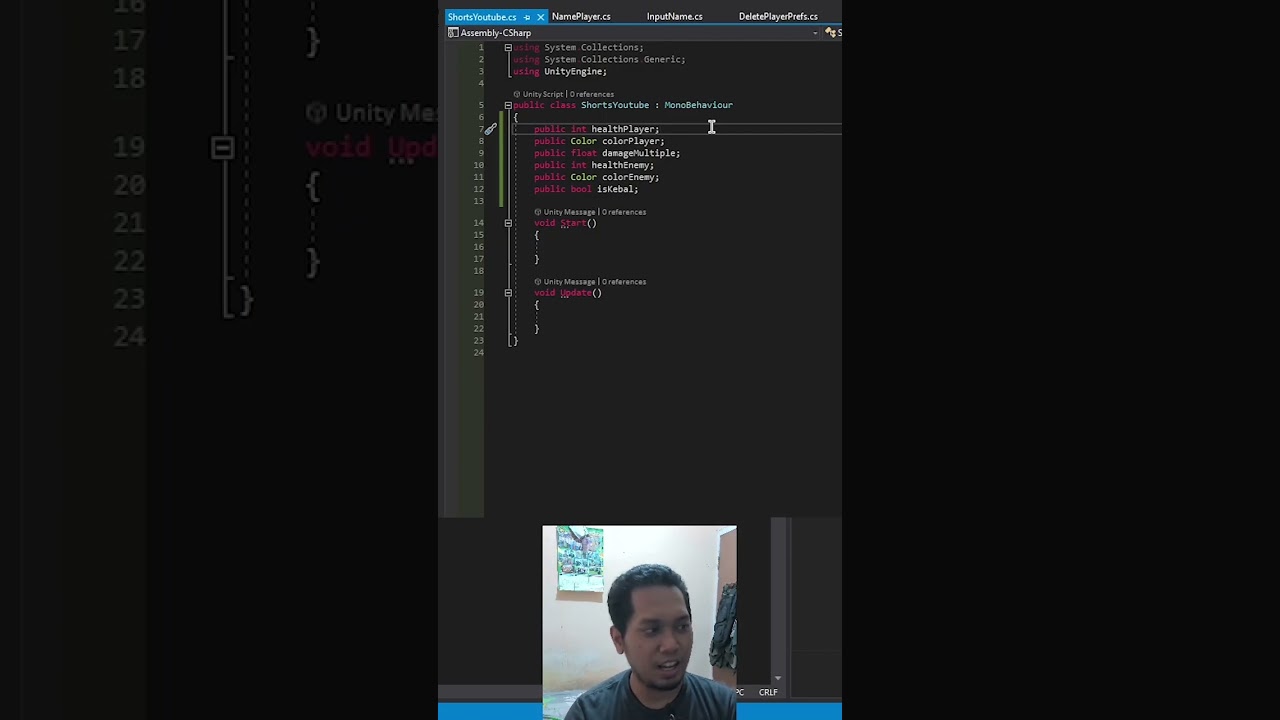 Memberi Jarak Antar Variable serta Menambahkan Title untuk Variable di Inspector Unity