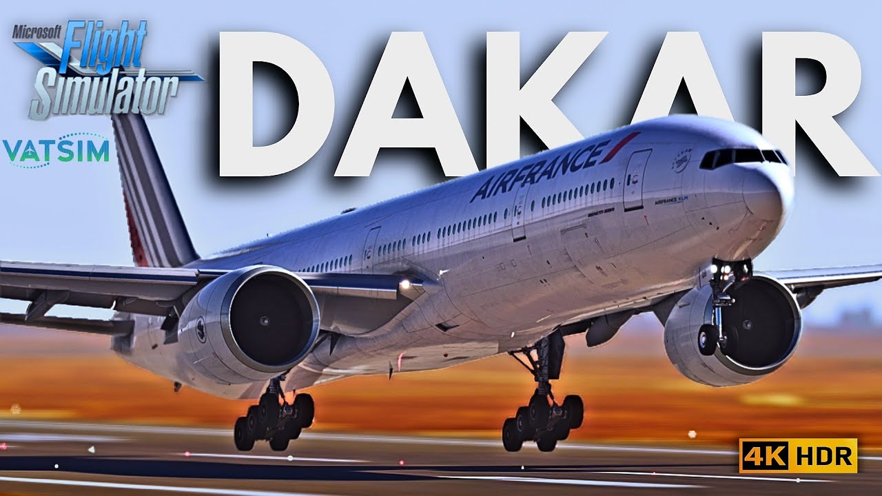 MSFS | CROSS THE POND Flight from PARIS to DAKAR | PMDG B777-300ER Air France | 4K
