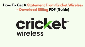 Hoe u een afschrift van Cricket Wireless kunt krijgen - Download de PDF met factuurgegevens (Hand...
