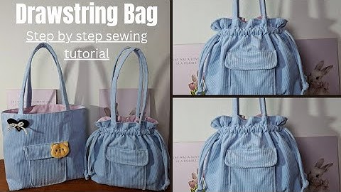 DIY Drawstring Bag | How to Make a Drawstring Bag | Quick & Easy Sewing Project | Beginner Friendly