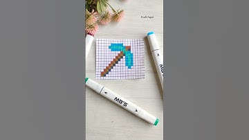 Minecraft Axe 🪓 Drawing Pixel Art ✍️ #shorts #craftjagat #pixel #pixelart #minecraft #axe #art