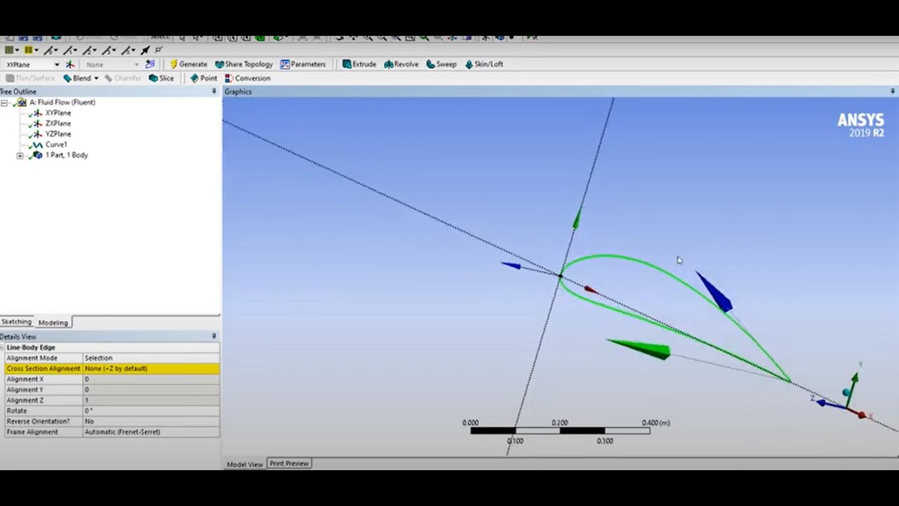 How to insert NACA Airfoil Coordinate in Ansys? - YouTube