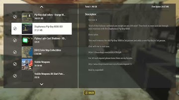 Fallout 4 Mod Testing (XB Series X) - Diaphanous Pip-Boy 8000 XB1