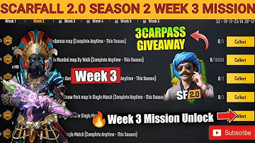 Complete all Scarpass Mission | Scarpass Week 3 Mission | Finally Scarpass Week 3 Mission Unlock |