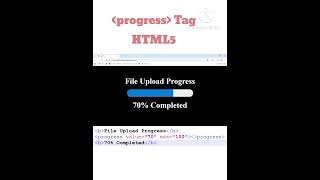 progress tag in html 5 #htmlcss #coding #html5 #webdesign @TCYBILL_Technology