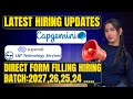 Capgemini, L&T superset hiring | batch : 2027/26/25/24/23... | Direct form hiring |