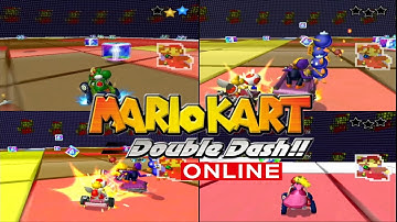 Mario Kart: Double Dash Online Mod - BATTLE MODE 4-Player Splitscreen (Real GC vs. Wii vs. Wii U)