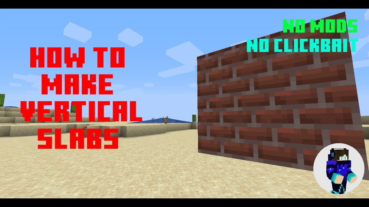 How to make Vertical Slabs in Minecraft No Mods YouTube