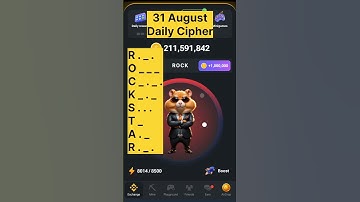 31 August Daily Cipher Today//Hamster Kombat daily cipher//Hamster Kombat// #shorts