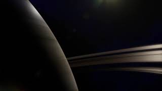Бесплатный Футаж Космоса   Планета Сатурн в с кольцами  Вид с Орбиты  Видео 4К