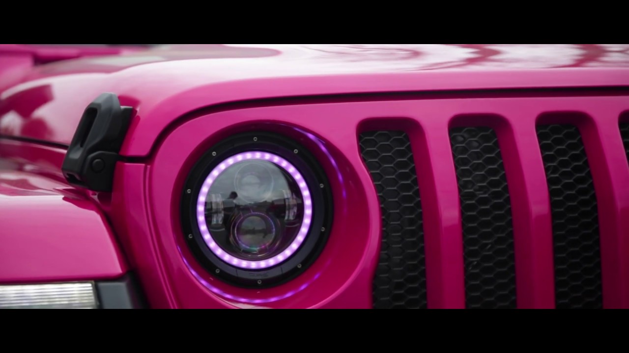 Custom PINK 2019 Wrangler JL with TONS of Custom Upgrades - YouTube