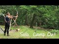 3 Days SOLO Camping | Canvas Lavvu | Flint & Steel Fire | Archery