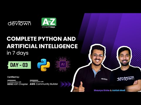 [LIVE] DAY 03 - Complete Python and Artificial Intelligence in 7 days  | COMPLETE in 7 - Days