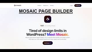 Mosaic Page builder