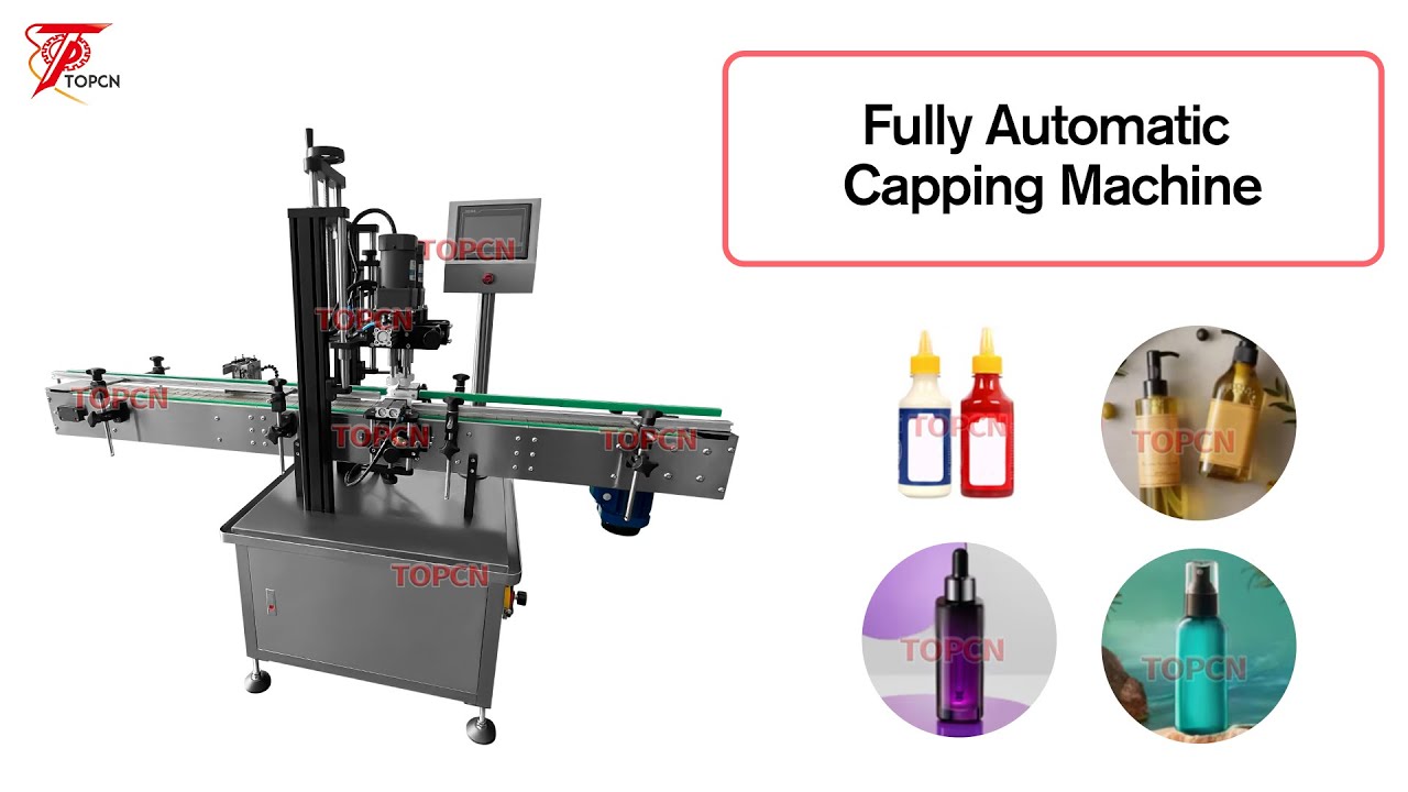 Fully Automatic Capping Machine - YouTube